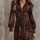 Ariane™ | Paisley Maxi Ruha Derékhangsúlyozással