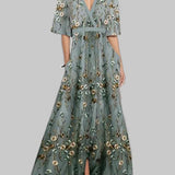Lea | Tengerparti Glam Elegáns Félhosszú Maxi Ruha Szett