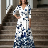 Celine | Keresztbe kötött nyakú midi ruha