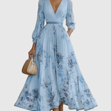 Rowella | Elegáns Plissé Maxi Ruha
