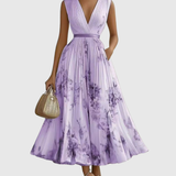 Rowella | Elegáns Plissé Maxi Ruha