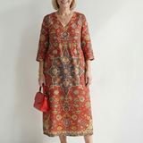 Margit | Kényelmes Patchwork Midi Ruha
