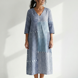 Ágnes | Fit Patchwork Midi Ruha
