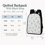 Purple Hippie Bus Quilted Backpack With Black Strap QV09