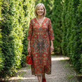 Margit | Kényelmes Patchwork Midi Ruha