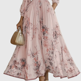 Rowella | Elegáns Plissé Maxi Ruha