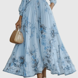 Rowella | Elegáns Plissé Maxi Ruha
