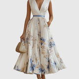 Rowella | Elegáns Plissé Maxi Ruha