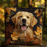 Kézműves táska - Őszi Golden retriever
