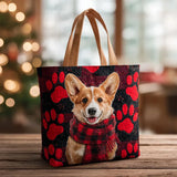 Kézműves Corgi Mancs Kockás Táska