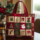 Kézműves Karácsonyi Kockás Patchwork Táska