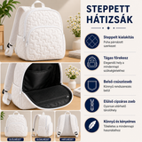 Virágmintás iskolabusz steppelt hátizsák