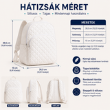 Lila virágmintás patchwork steppelt hátizsák