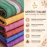 Aranyos patchwork szellem mintás szőtt pléd