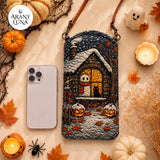 Vidéki Halloween steppelt telefontáska