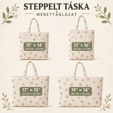 Gótikus őszi steppelt shopper táska