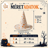 Égi hold és denevérek mintás steppelt halloweeni kalap