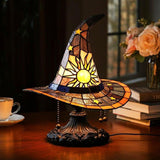Határokon átívelő Halloween boszorkánykalap-lámpa