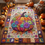 Virágos tök mintás halloweeni szőnyeg