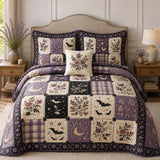 Vintage lila botanikai patchwork steppelt ágyneműgarnitúra