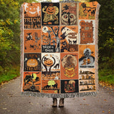 Szellem és boszorkány halloweeni szövött plédek
