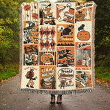Vintage Halloween szőtt plédek