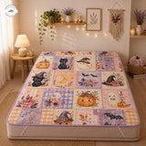 Pasztell Halloween patchwork steppelt matracvédő