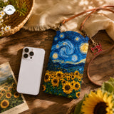 Van Gogh Napraforgók Steppelt Vékony Telefonos Keresztpántos Táska LV01