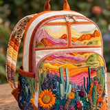 Desert Cactus Quilted Backpack QV02