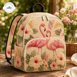 Pink Flamingo Quilted Backpack TG15