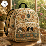 Boho Floral Pet Personalized Quilted Backpack TG16