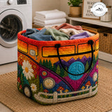 Boho stílusú élénk steppelt tárolókosár TG05