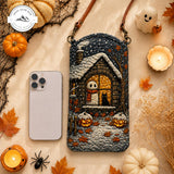 Kényelmes téli Halloween vidéki steppelt vékony telefonos keresztpántos táska TG33