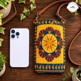 Boho mintás steppelt vékony keresztpántos telefonos táska TN29