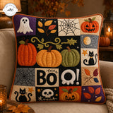Hangulatos halloweeni patchwork steppelt párnahuzat