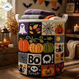 Kísérteties patchwork Halloween steppelt szennyeskosár