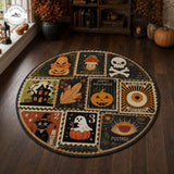 Vintage Halloween patchwork körszőnyeg