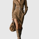 Juliette™ | Suède Midi Ruha Reverssel