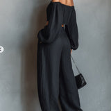 Tess™ - Off-Shoulder-Set mit Weitem Hosen
