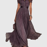 Ashley | Vintage Elegáns Chiffon Maxi Ruha