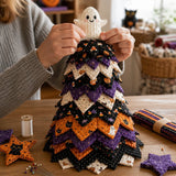 Cuki szellem és tök – DIY steppelt halloweeni karácsonyfa-készlet a kísérteties szezonra